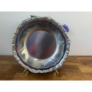 Vintage Alessi Stainless Steel Serving Bowl Silver Fruit Salad Centerpiece Italy